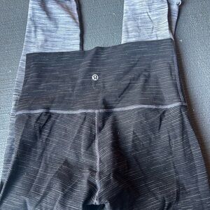 lululemon athletica Two-Tone Black and Gray Leggings